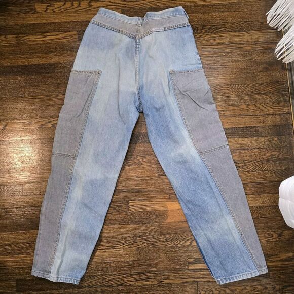 Vintage 80s Tapered Mom Jeans Womens 26" Light Wash USA Carpenter 90s Faded VTG - Picture 4 of 14